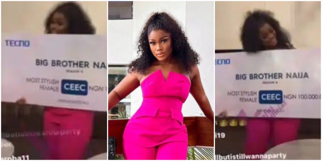 CeeC Wins ‘Most Stylish Female’ Of BBNaija All Stars Show With N100k Cash Prize