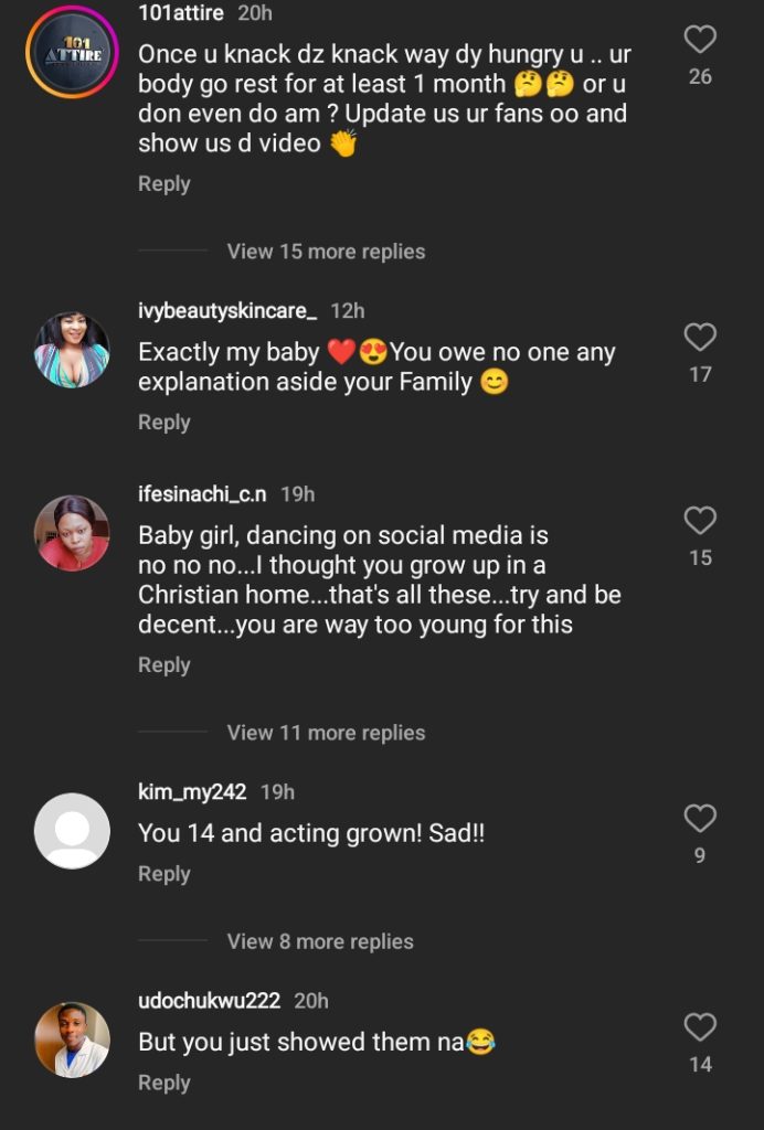Netizens Reacts As 14-Year-Old Actress Mercy Kenneth Twεrks On To Prove Her Backside Is Natural [Video]