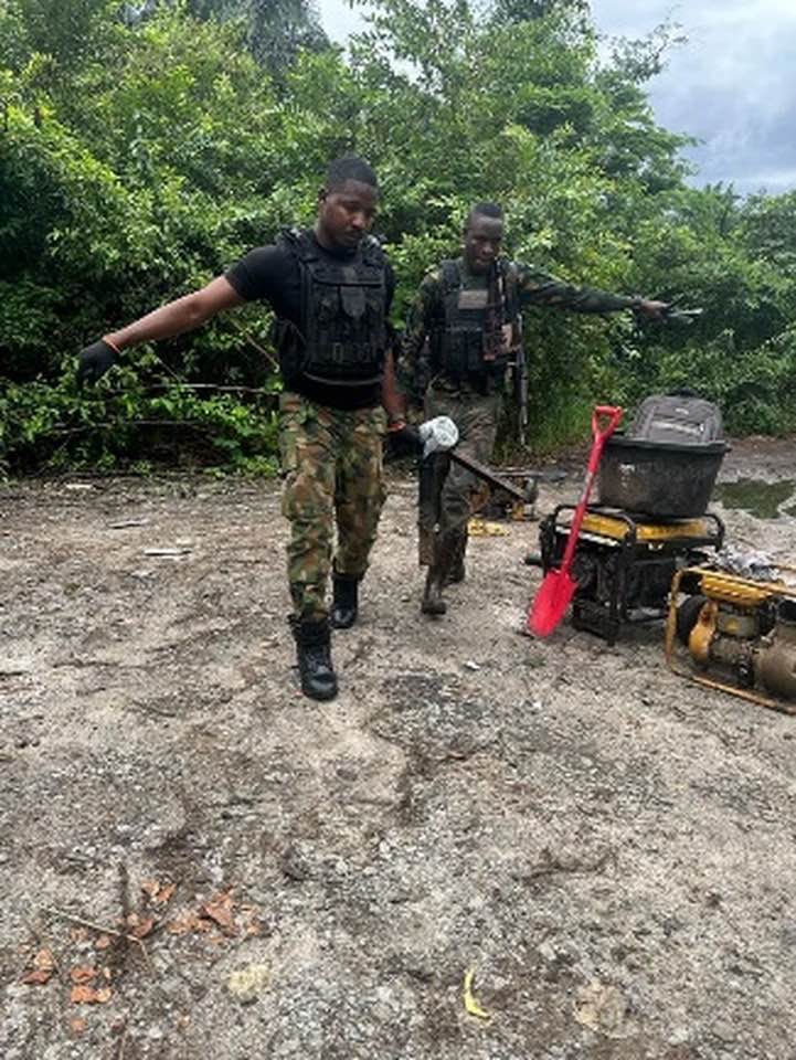 Nigerian Army troops capture Artillery Projectile launchers from IPOB/ESN camp in Anambra, sack oil thieves' hideouts in Imo 25