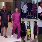 Wizkid Visits Tony Elumelu's Mansion, Presents Wife With Flower Bouquet And Meets His Children [Video]