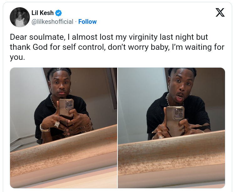Lil Kesh Claims He’s Still A Virgin, Promises To keep It For His Soul Mate