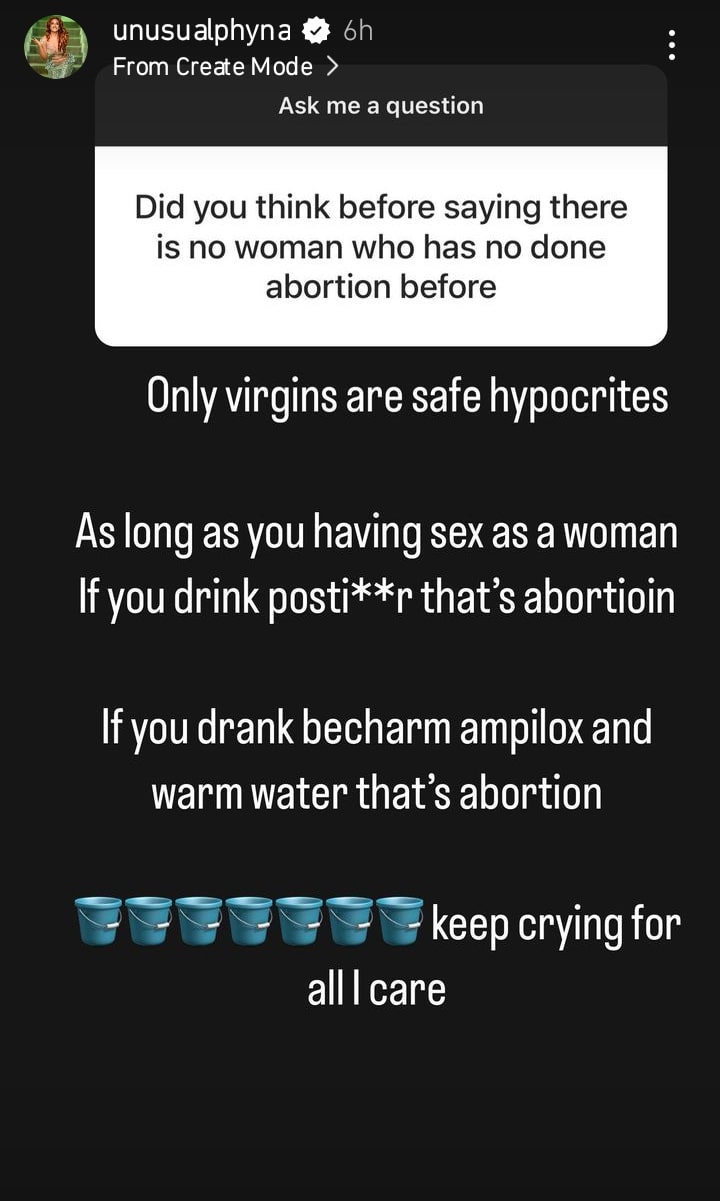 “As Long As You're Drinking Postinor, That’s Abortion” - Phyna Insists All Women Do Abortion