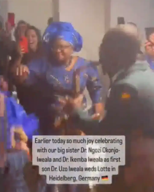 Ngozi Okonjo-Iweala Show Off Her Dance Moves At First Son’s Wedding In Germany [Video]