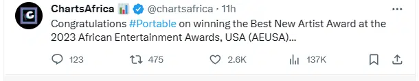 Portable Beats Seyi Vibez, Odumodublvck, Blaq Bonez To Win First International Music Award 10 Portable Beats Seyi Vibez, Odumodublvck, Blaq Bonez To Win First International Music Award