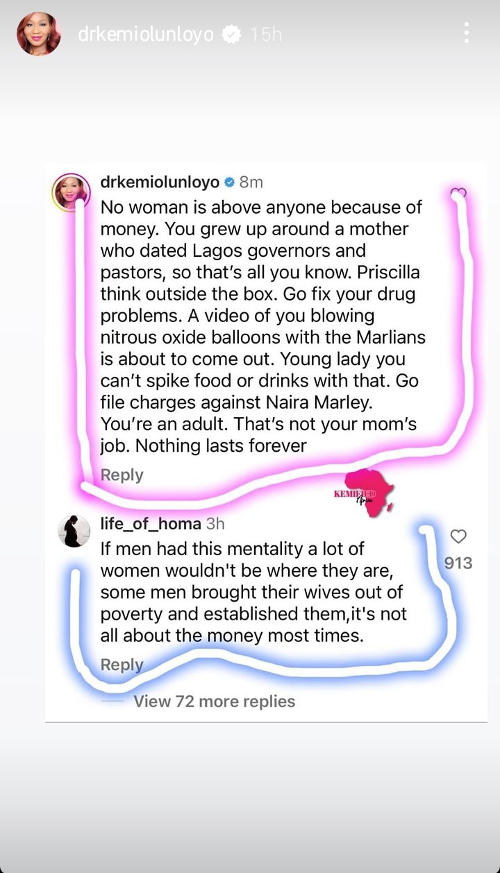 “You Grew Up Around A Mother Who Dated Governors And Pastors” - Kemi Olunloyo Slams Iyabo Ojo’s Daughter, Priscilla