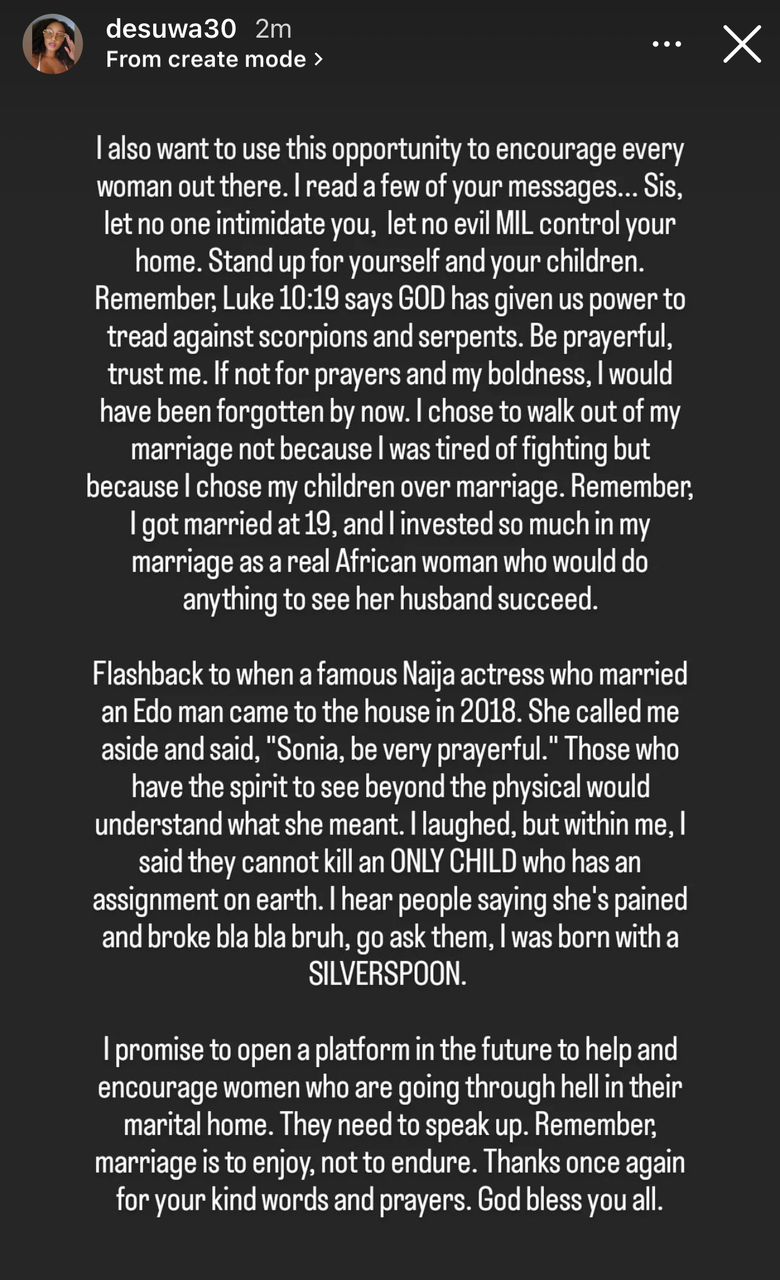 "Let No Evil Mother-In-Law Control Your Home" – Jude Ighalo’s Ex-Wife, Sonia 2 "Let No Evil Mother-In-Law Control Your Home" – Jude Ighalo’s Ex-Wife, Sonia