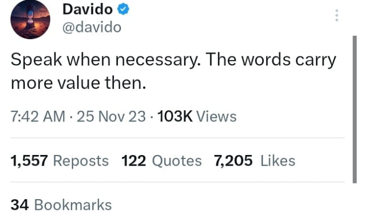 “Speak When Necessary” – Davido Tells Israel DMW Amid Marital Feud With Estranged Wife 