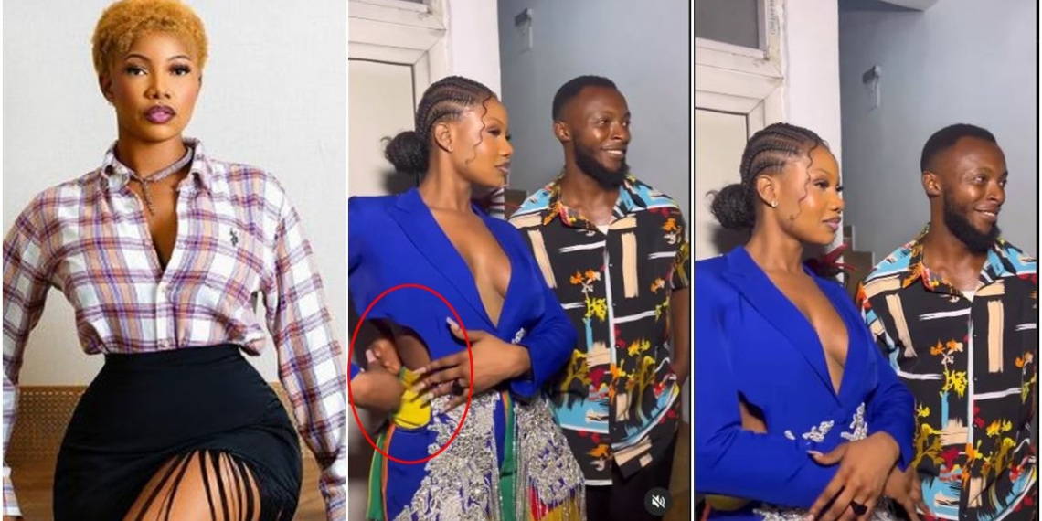 “Na Because He No Get Money” – Reactions As Tacha Removes Man’s Hand From Her Waist [Video]