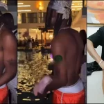 "He's Richer Than Wizkid" - Reactions As Yhemo Lee Is Seen Spraying Bundles Of Money Inside Water [Video]