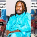 Naira Marley Distribute Bags Of Rice, Noodles, Drinks To Kids After Police Detention [Video]