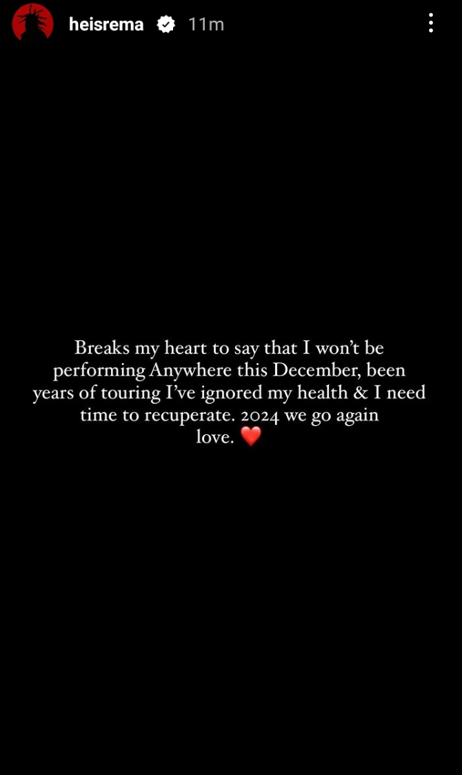 "It Breaks My Heart That I Won’t Be Performing Anywhere This December" - Rema Reveals 2 "It Breaks My Heart That I Won’t Be Performing Anywhere This December" - Rema Reveals