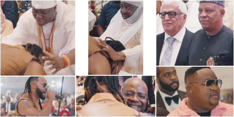“Igbo Man Bows To No Man” – Flavour Criticized For Bowing Before Ooni Of Ife [Video]