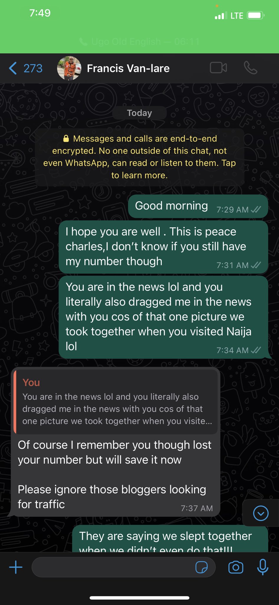 Woman In Francis Van-Lare's Sex Saga, Shares Their Chats Amid Photo Circulation