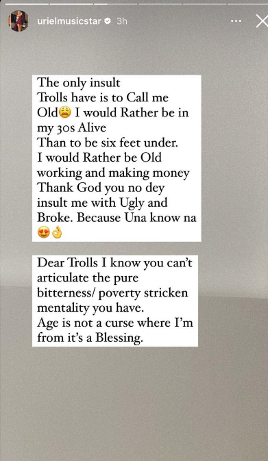 "I Would Rather Be In My 30s Alive, Than To Be Six Feet Under" - BBNaija's Uriel Oputa