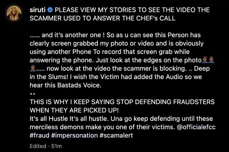 Uti Nwachukwu Reacts As American Chef Accuses Him Of Impersonation And Fraud [Video]