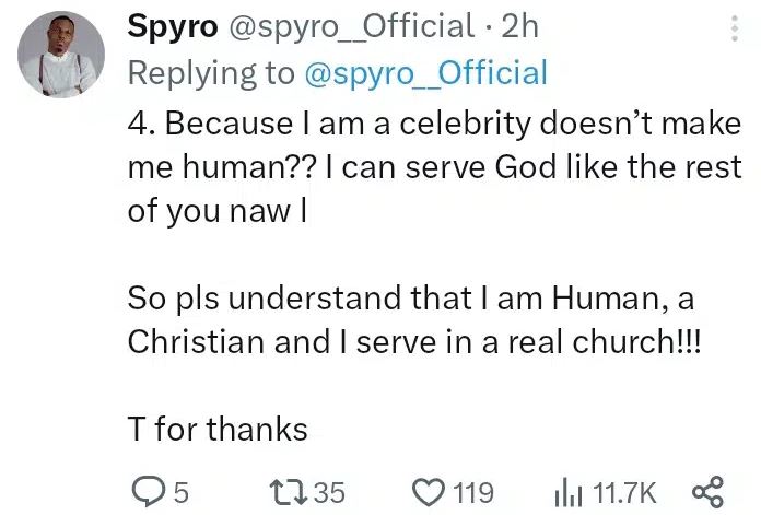 Spyro Reveals Why He Performed His Song 'Only Fine Girl’ In Church [Video]