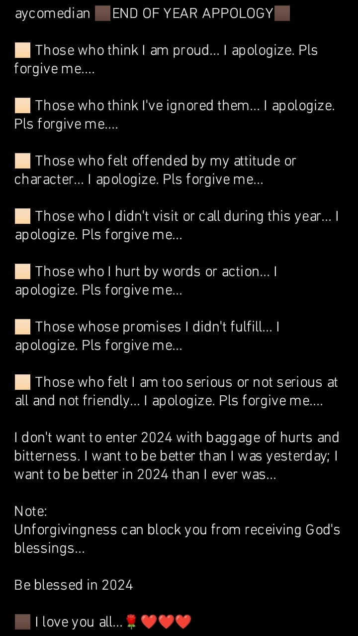 “I Don’t Want To Enter New Year With Baggage Of Hurts And Bitterness” - Ayo Makun 2 “I Don’t Want To Enter 2024 With Baggage Of Hurts And Bitterness” - Ayo Makun