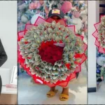 Mercy Eke Shows Off Bouquet Of Dollar Bills She Received From Her Man