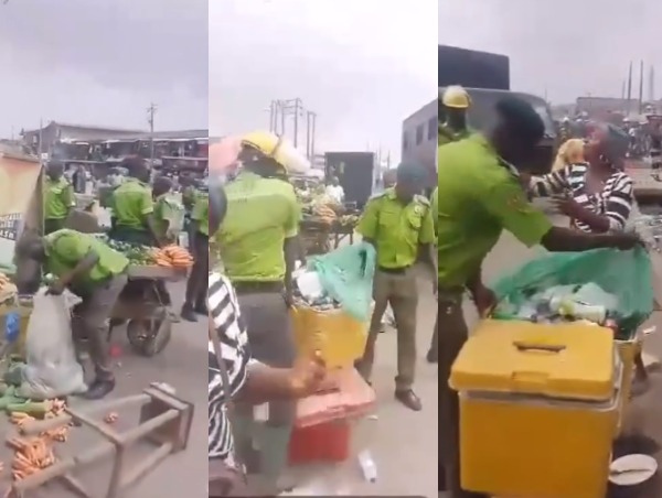 Traders Plead For Mercy As Lagos Government Seize Their Goods Along The Highway [Video]