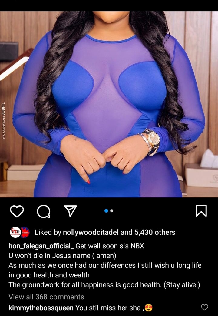 Nkechi Blessing’s Ex-Lover, Opeyemi Falegan Showers Her With Prayers On Her Sick Bed