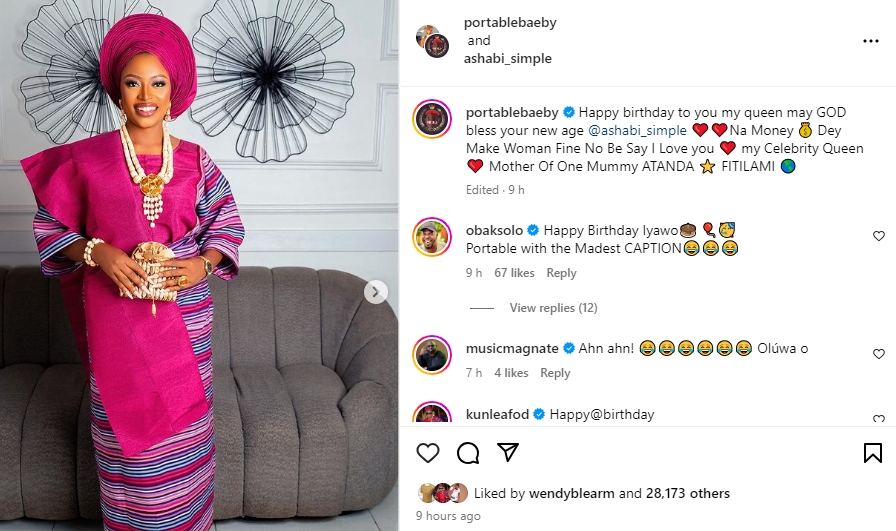 “Na Money Dey Make Woman Fine No Be Love” - Portable Says As He Celebrates His 4th Baby Mama