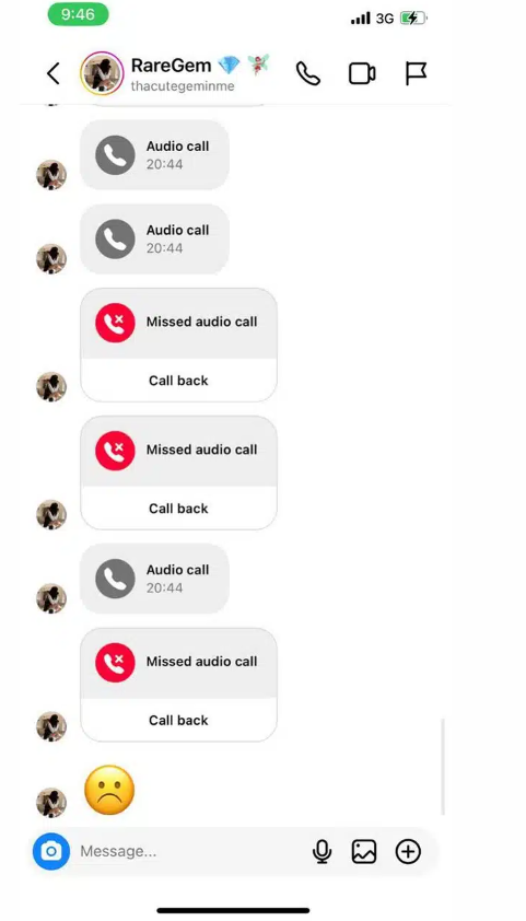 “I Didn’t Want Things To Go This Way” – Cute Gemini Begs Lil Frosh In Leaked Chat 