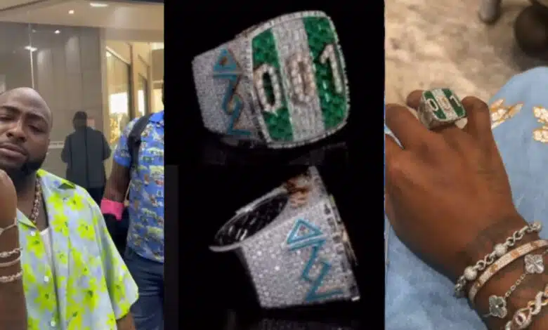 Davido Spends $20k On Customized "001" Diamond Ring [Video]