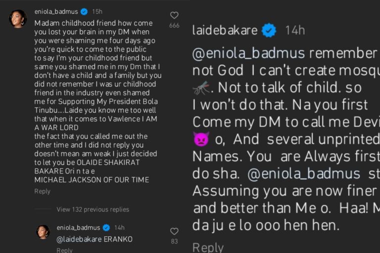 "You Mocked Me For Not Having A Child And Family" – Eniola Badmus Slams Laide Bakare 6 "You Mocked Me For Not Having A Child And Family" – Eniola Badmus Slams Laide Bakare
