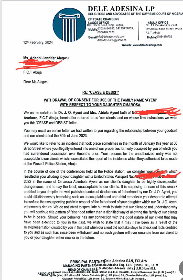 "Stay Away From Me” - Tunde Ayeni Files Cease And Desist Injunction Against Ex-Girlfriend, Adaobi Alagwu 11 "Stay Away From Me” - Tunde Ayeni Files Cease And Desist Injunction Against Ex-Girlfriend, Adaobi Alagwu