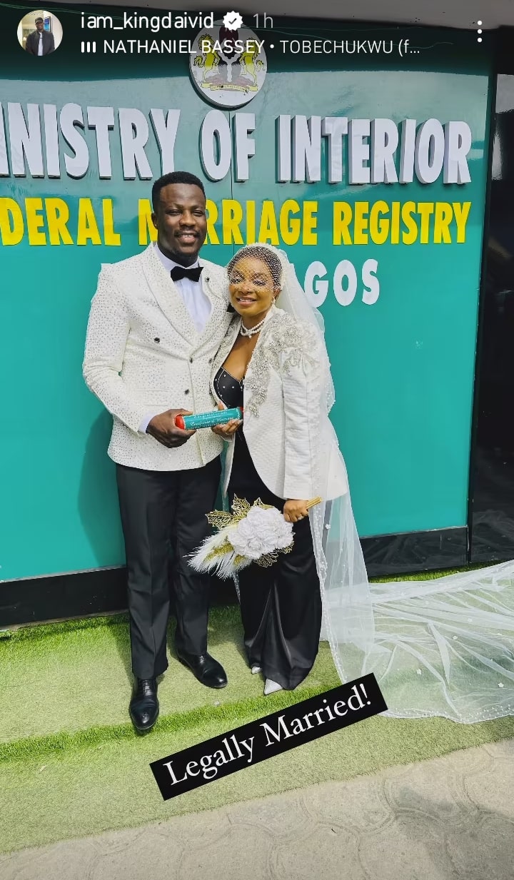 BBNaija's Queen Mercy Atang Ties The Knot Legally With Husband, David Oyekanmi [Photos]
