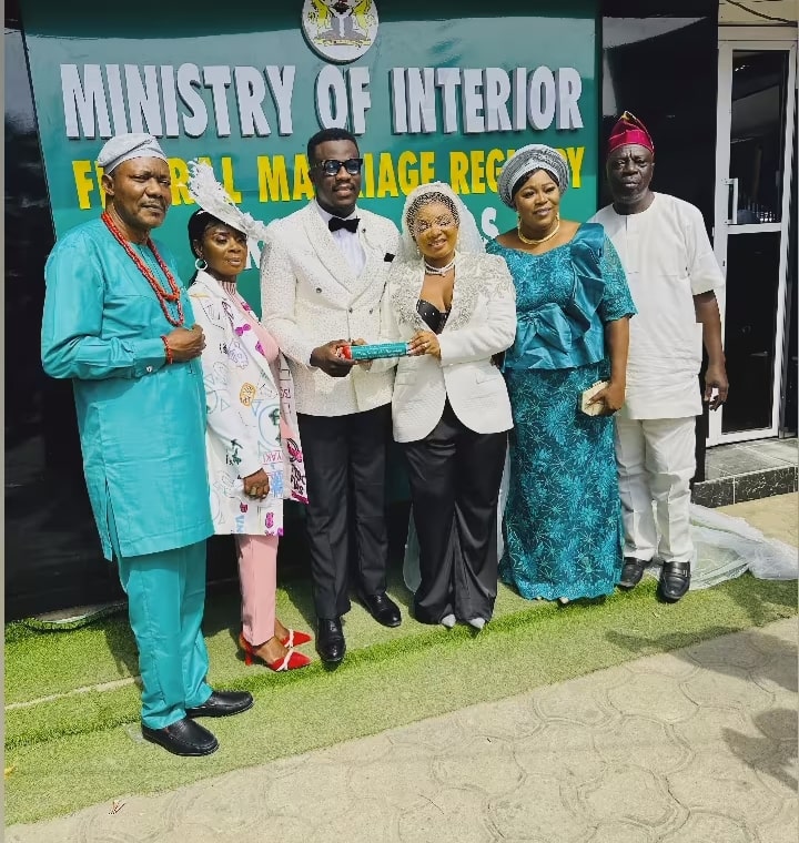 BBNaija's Queen Mercy Atang Ties The Knot Legally With Husband, David Oyekanmi [Photos]