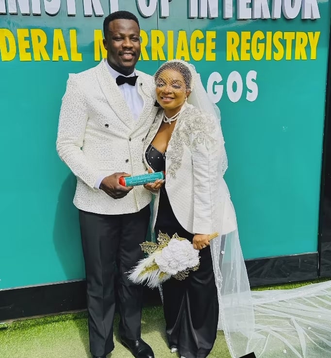 BBNaija's Queen Mercy Atang Ties The Knot Legally With Husband, David Oyekanmi [Photos]
