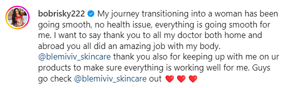 Bobrisky Shares Sultry Photos To Prove His Transition Into Womanhood