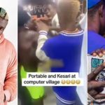Portable Throws Punches As He Fights Publicly With Kesari At Computer Village In Lagos [Video]