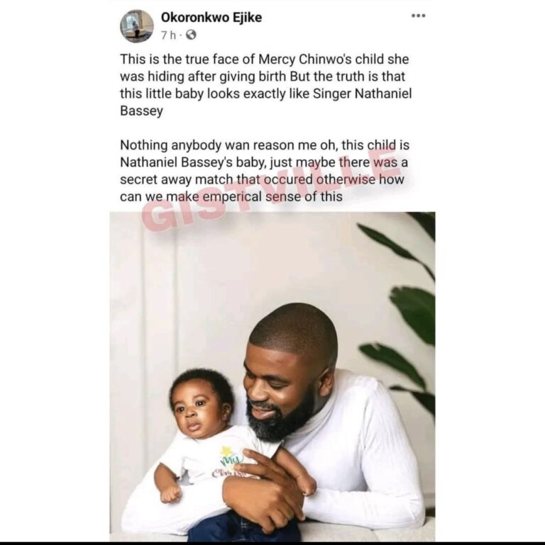 "This Baby Looks Like Nathaniel Bassey” - Netizen Reacts Mercy Chinwo, Husband Unveils Their Son's Face