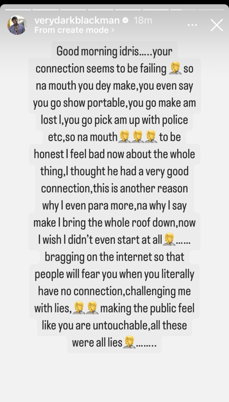 “Your Connections Seem To Be Failing” – VeryDarkMan Mocks Bobrisky Over His Jail Term 2 “Your Connections Seem To Be Failing” – VeryDarkMan Mocks Bobrisky Over His Jail Term