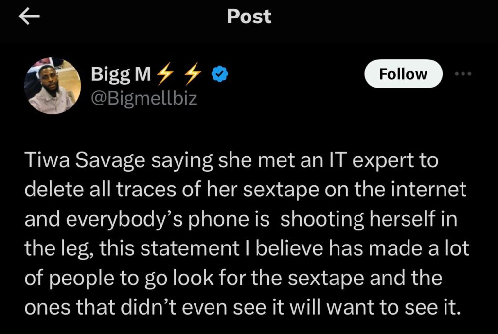  I Paid An IT Expert To Delete My Sεx Tape From The Internet And Everyone’s Phone - Tiwa Savage