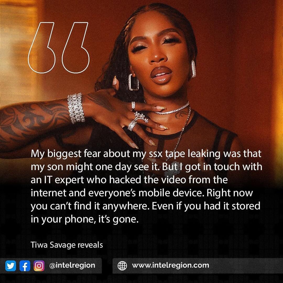  I Paid An IT Expert To Delete My Sεx Tape From The Internet And Everyone’s Phone - Tiwa Savage