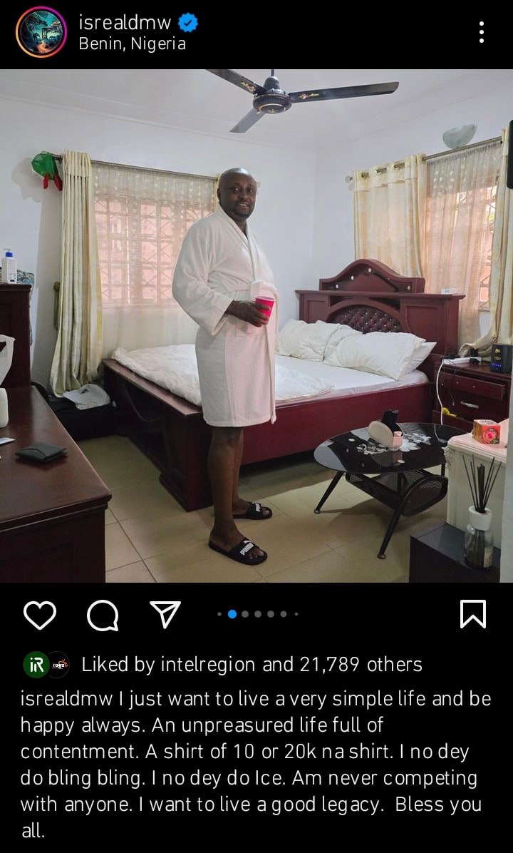 "I'm Not Doing Blings Or Ice Anymore, I Just Want To Live A Simple Life” – Isreal DMW