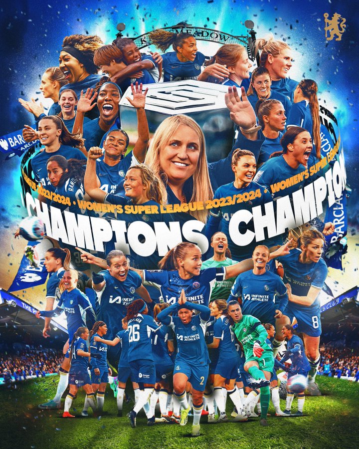 Women’s Super League: Chelsea Wins Fifth Consecutive WSL Title With 6-0 Victory Over Man Utd