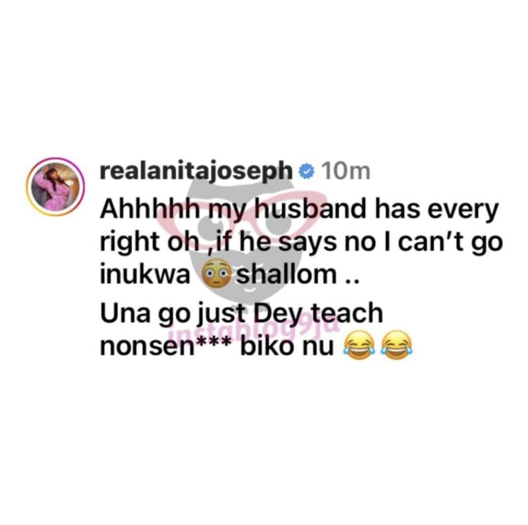 "My Husband Has Every Right To Tell Me Not To Go Out” – Actress Anita Joseph