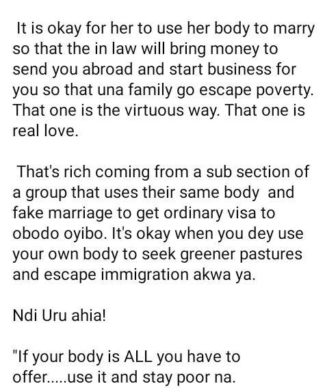 "If Your Body Is All You Have To Offer, Use It And Get Out Of Poverty" - Chioma Amaryllis 6 "If Your Body Is All You Have To Offer, Use It And Get Out Of Poverty" - Chioma Amaryllis