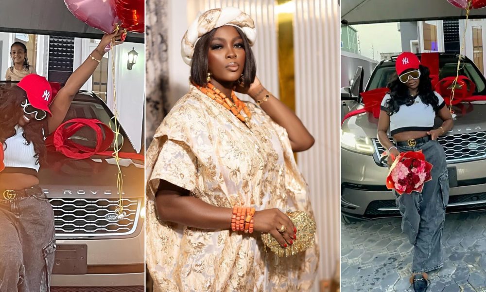 BBNaija Ka3na Celebrates With Daughter As She Acquires New Range Rover [Video]