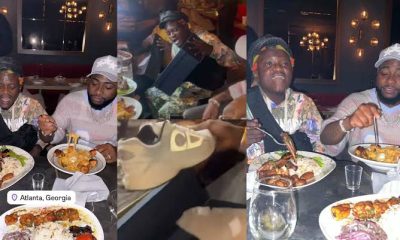 Davido Gifts Portable Designer Shoes, Takes Him Out For Dinner [Photos/Video]