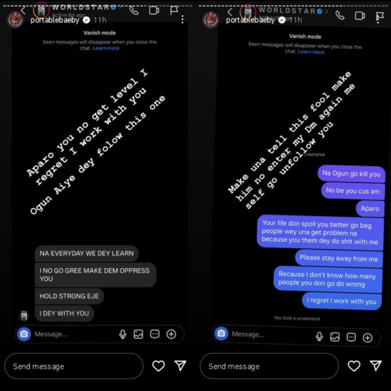 "Ogun Go Kill You" -  Portable Slams Dammy Krane For Contacting Him Over Feud With Davido