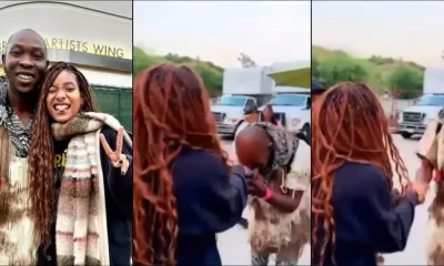 Nigerians Reacts As Seun Kuti Bows To Greet Will Smith’s Daughter, Willow [Video]