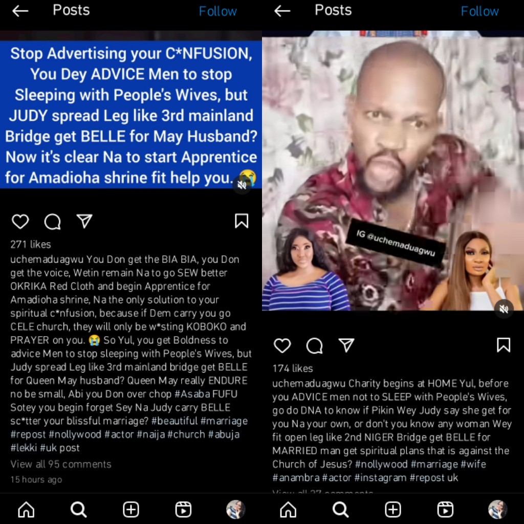 Uche Maduagwu Tackles Yul Edochie For Advising Men Against Sleeping With Married Women 3 Uche Maduagwu Tackles Yul Edochie For Advising Men Against Sleeping With Married Women