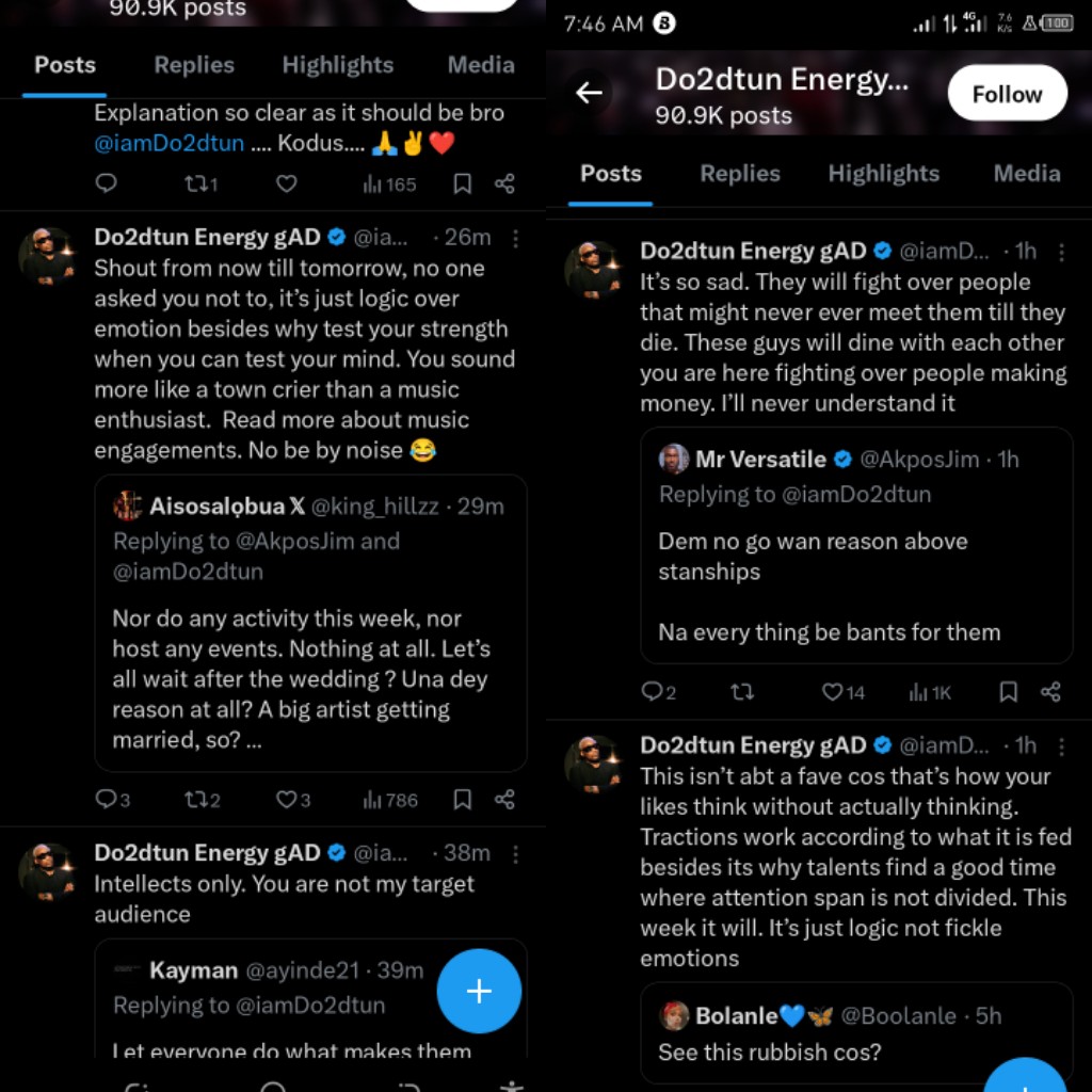 "Don't Release Songs Until After Davido And Chioma's Wedding" - Do2dtun Warns Artists 