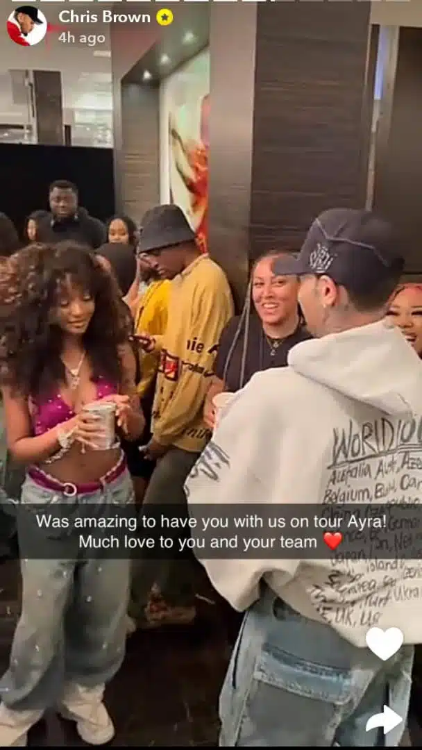 "It Was Amazing To Have You With Us On Tour" - Chris Brown Appreciates Ayra Starr 3 "It Was Amazing To Have You With Us On Tour" - Chris Brown Appreciates Ayra Starr