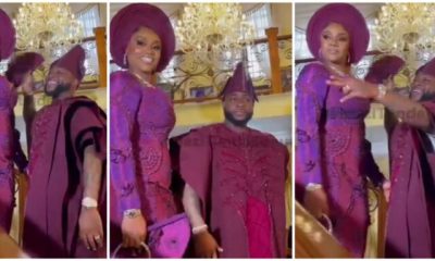 Chivido2024: Davido And Chioma Loved-Up In Matching Traditional Wedding Outfits [Video]